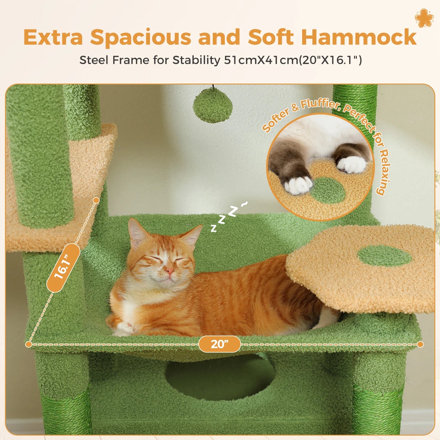 Luxury Multi-Level Cat Tower with Hammock