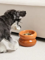 Soufflé Pet Bowl | Amber Orange 1 - MiniPaw Luxe