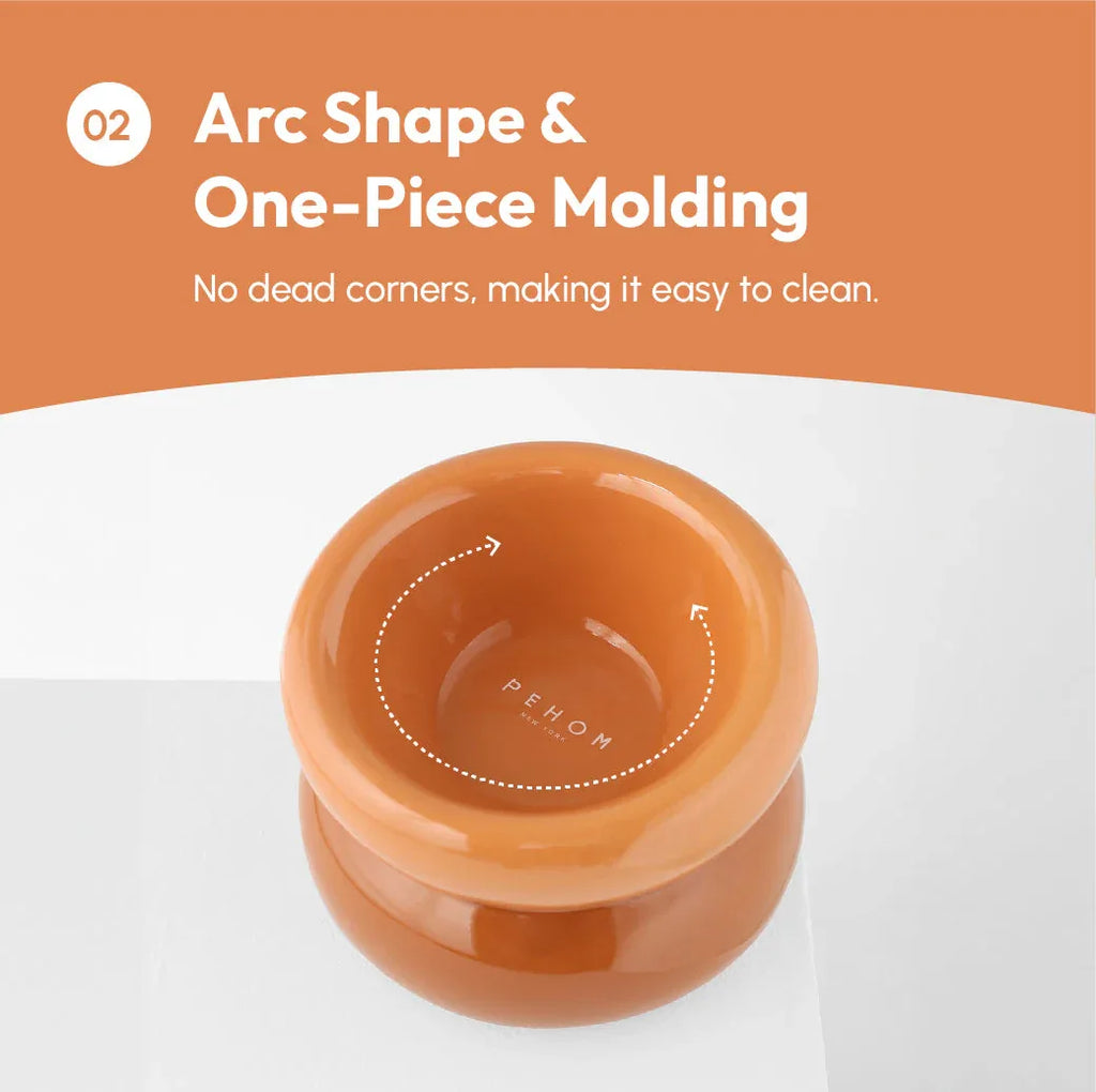 Soufflé Pet Bowl | Amber Orange 8 - MiniPaw Luxe