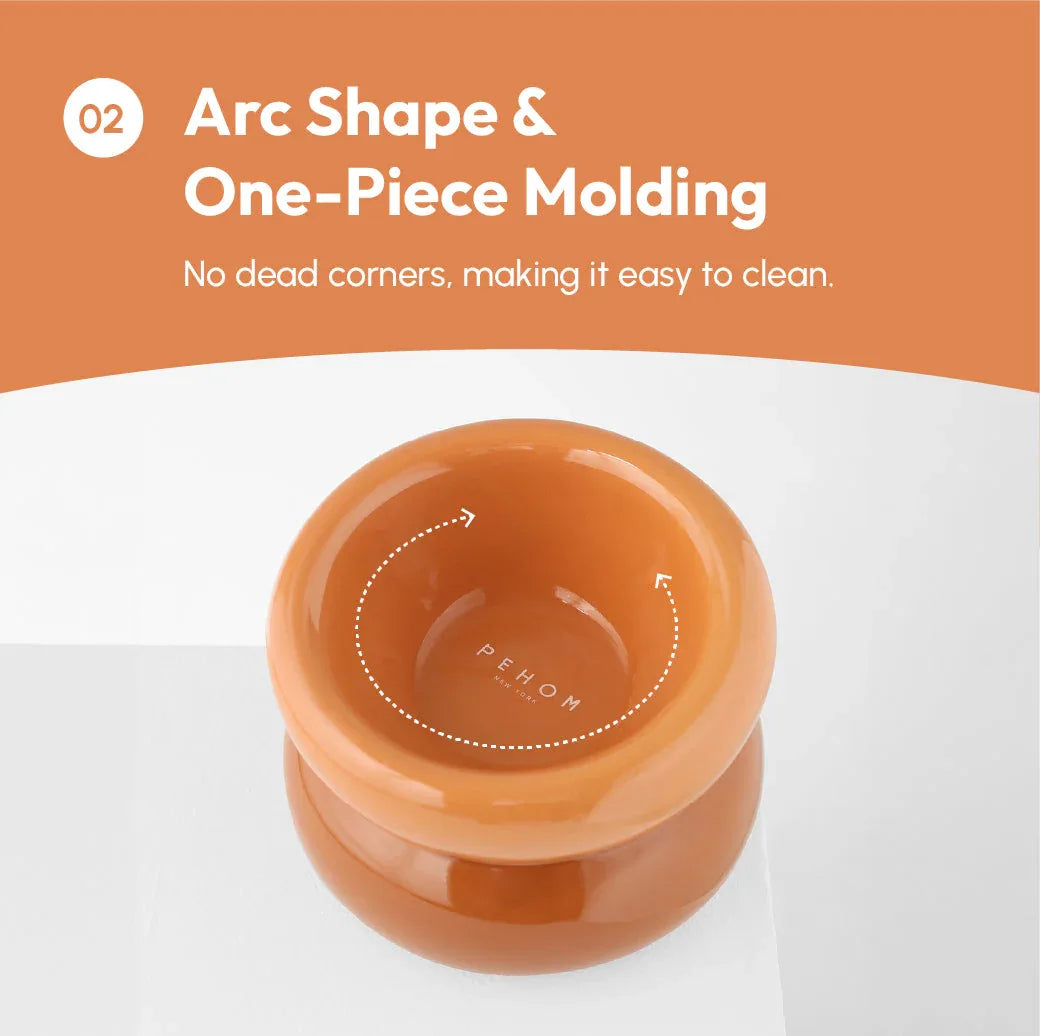 Soufflé Pet Bowl | Amber Orange 8 - MiniPaw Luxe