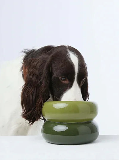 Soufflé Pet Bowl | Avocado Green 1 - MiniPaw Luxe