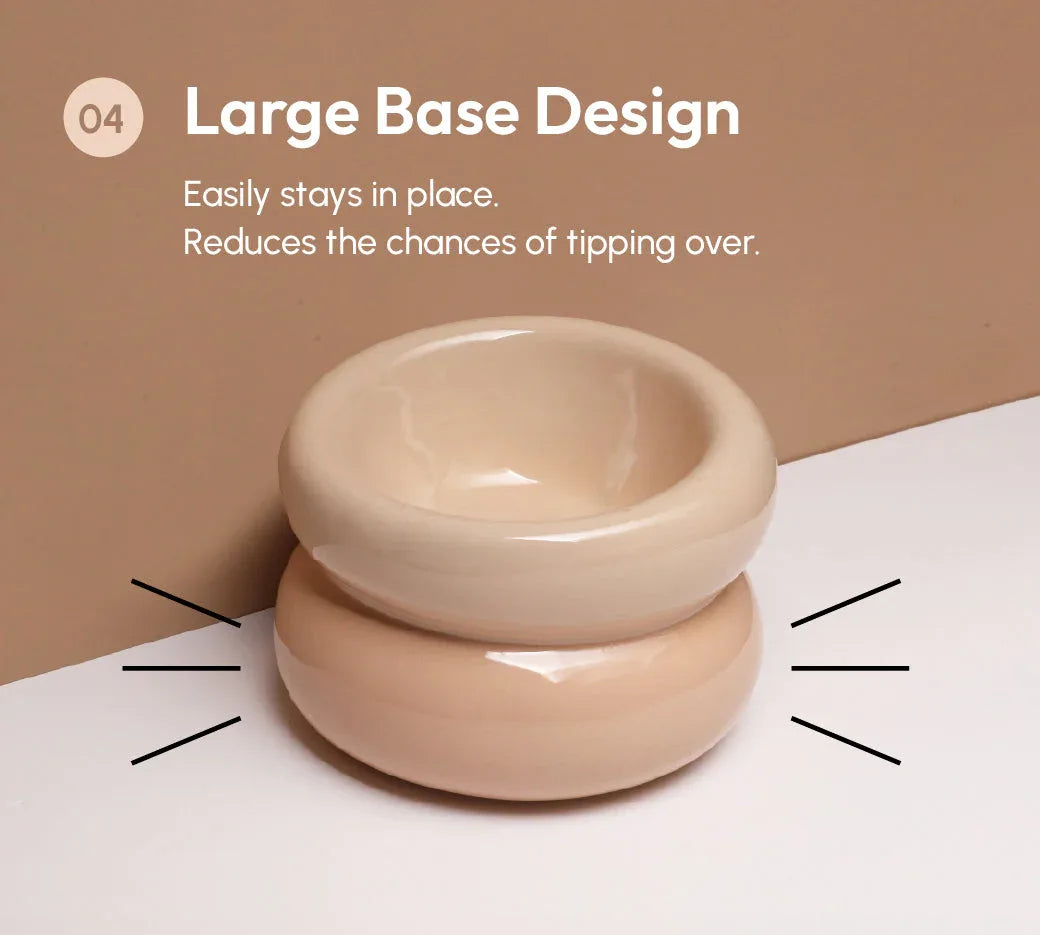 Soufflé Pet Bowl | Cream Beige 12 - MiniPaw Luxe
