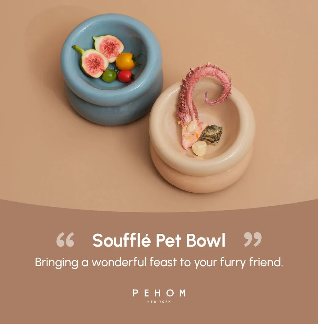 Soufflé Pet Bowl | Cream Beige 15 - MiniPaw Luxe