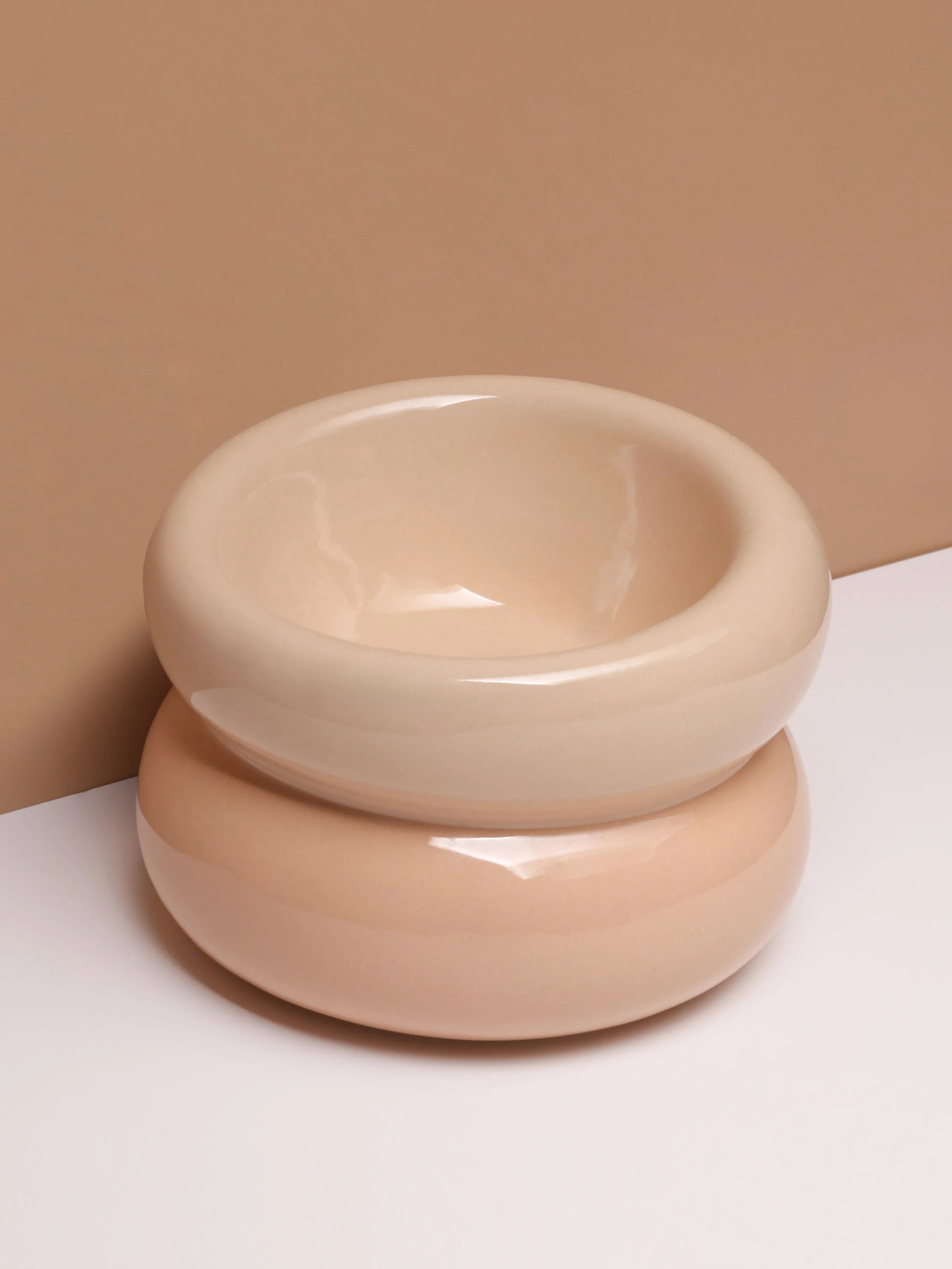 Soufflé Pet Bowl | Cream Beige 2 - MiniPaw Luxe