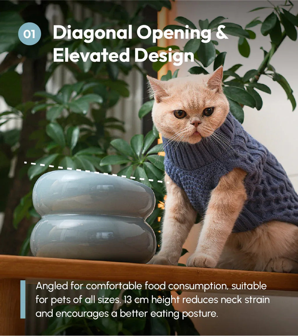 Soufflé Pet Bowl | Frozen Blue 10 - MiniPaw Luxe