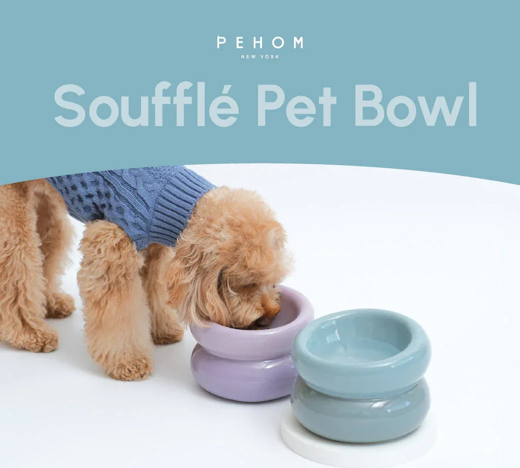 Soufflé Pet Bowl | Frozen Blue 9 - MiniPaw Luxe
