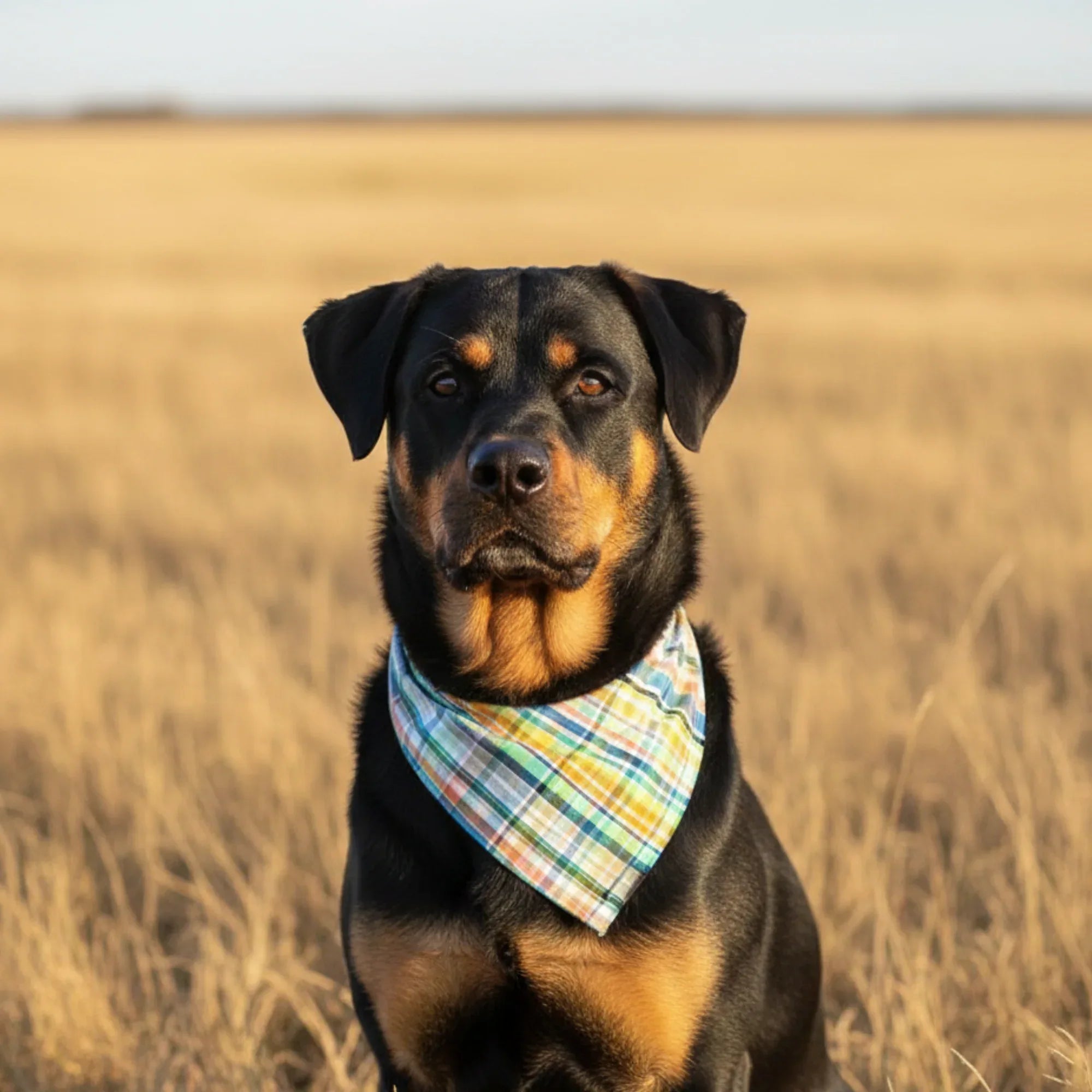 Spring Plaid Dog Bandana 1 - MiniPaw Luxe