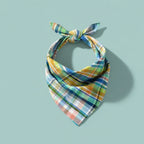 Spring Plaid Dog Bandana 2 - MiniPaw Luxe