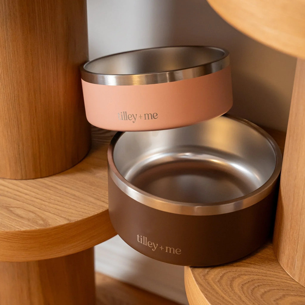 Stainless Steel Pet Bowl – Non-Slip, Durable & Dishwasher Safe | Tilley + Me 4 - MiniPaw Luxe