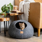 Stone Gray | Round Style Cave 1 - MiniPaw Luxe