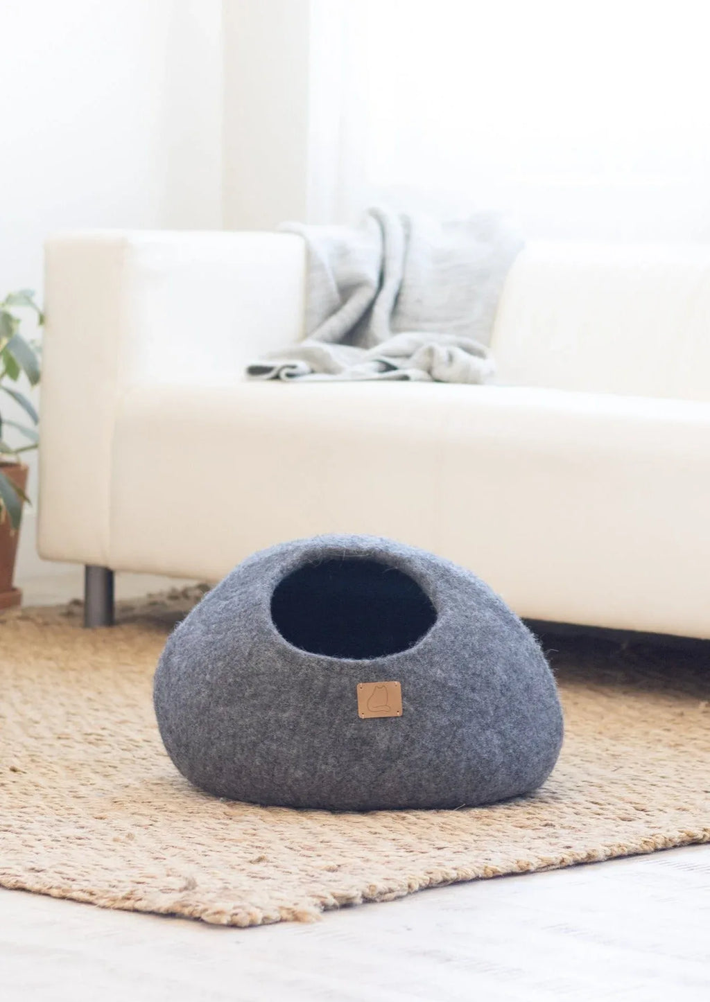 Stone Gray | Round Style Cave 2 - MiniPaw Luxe
