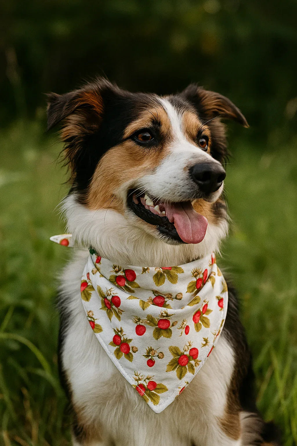 Strawberry Dog Bandana 2 - MiniPaw Luxe