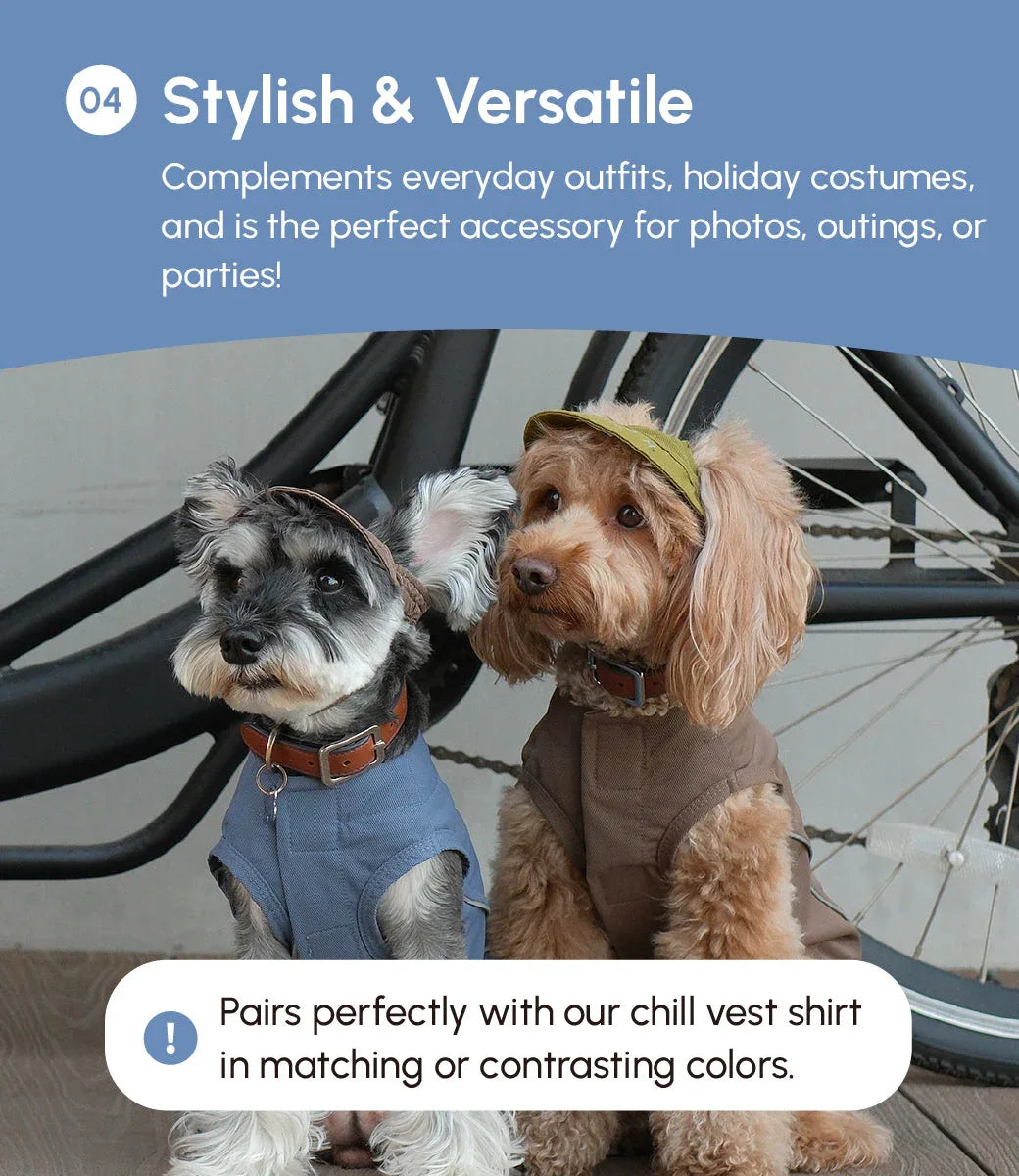 TENNIS HAT | Blue 16 - MiniPaw Luxe