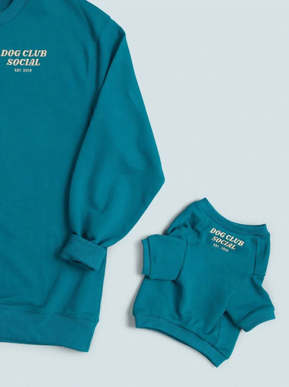Terry Pullover | Teal 2 - MiniPaw Luxe
