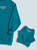 Terry Pullover | Teal 2 - MiniPaw Luxe