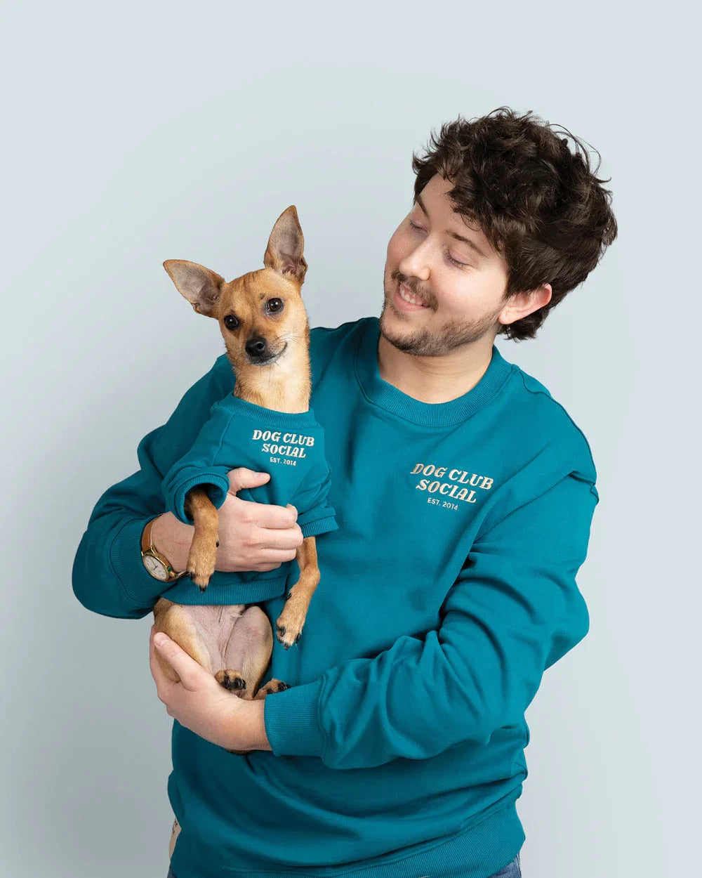Terry Pullover | Teal 4 - MiniPaw Luxe