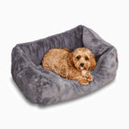 The Sammy Bolster Dog Bed | Dark Grey 1 - MiniPaw Luxe