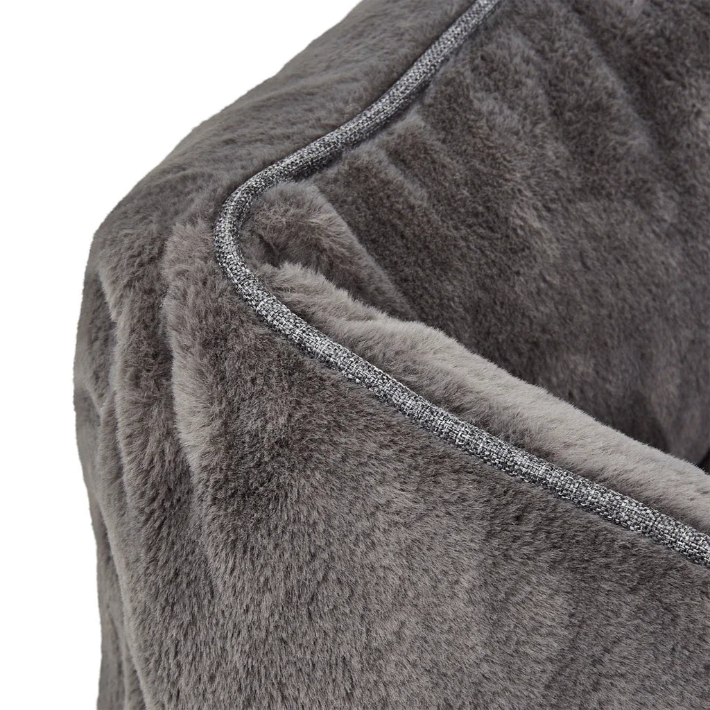 The Sammy Bolster Dog Bed | Dark Grey 6 - MiniPaw Luxe