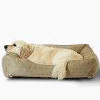The Sammy Bolster Dog Bed | Flax 1 - MiniPaw Luxe