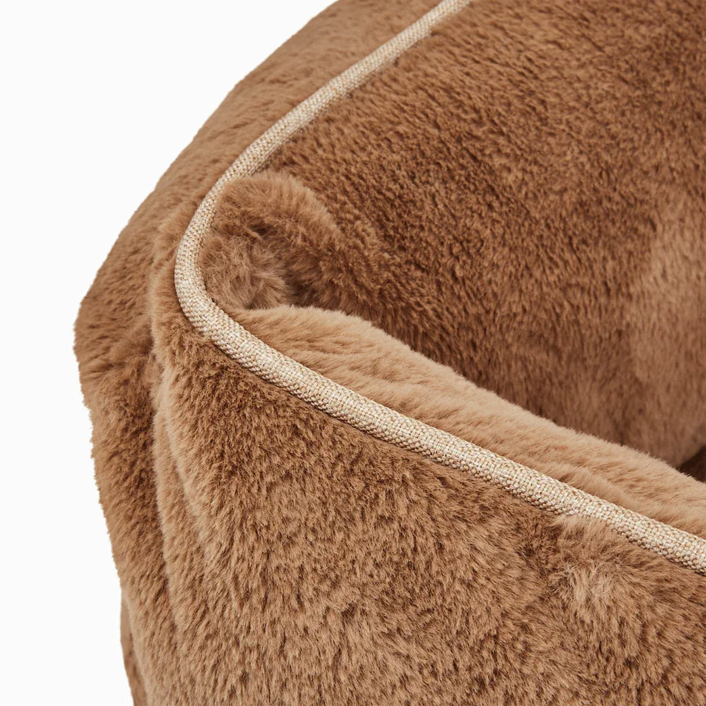 The Sammy Bolster Dog Bed | Light Brown 6 - MiniPaw Luxe