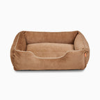 The Sammy Bolster Dog Bed | Light Brown 7 - MiniPaw Luxe