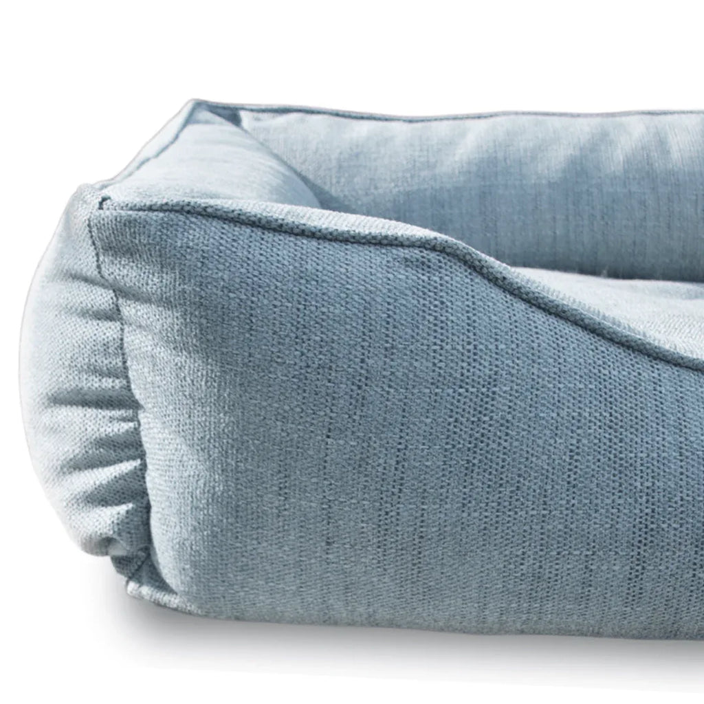The Sammy Bolster Dog Bed | Mist Blue 6 - MiniPaw Luxe