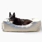 The Sammy Bolster Dog Bed | Oat 1 - MiniPaw Luxe