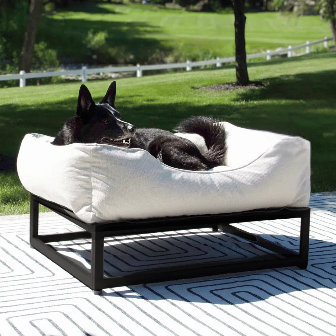 The Sammy Bolster Dog Bed | Oat 2 - MiniPaw Luxe