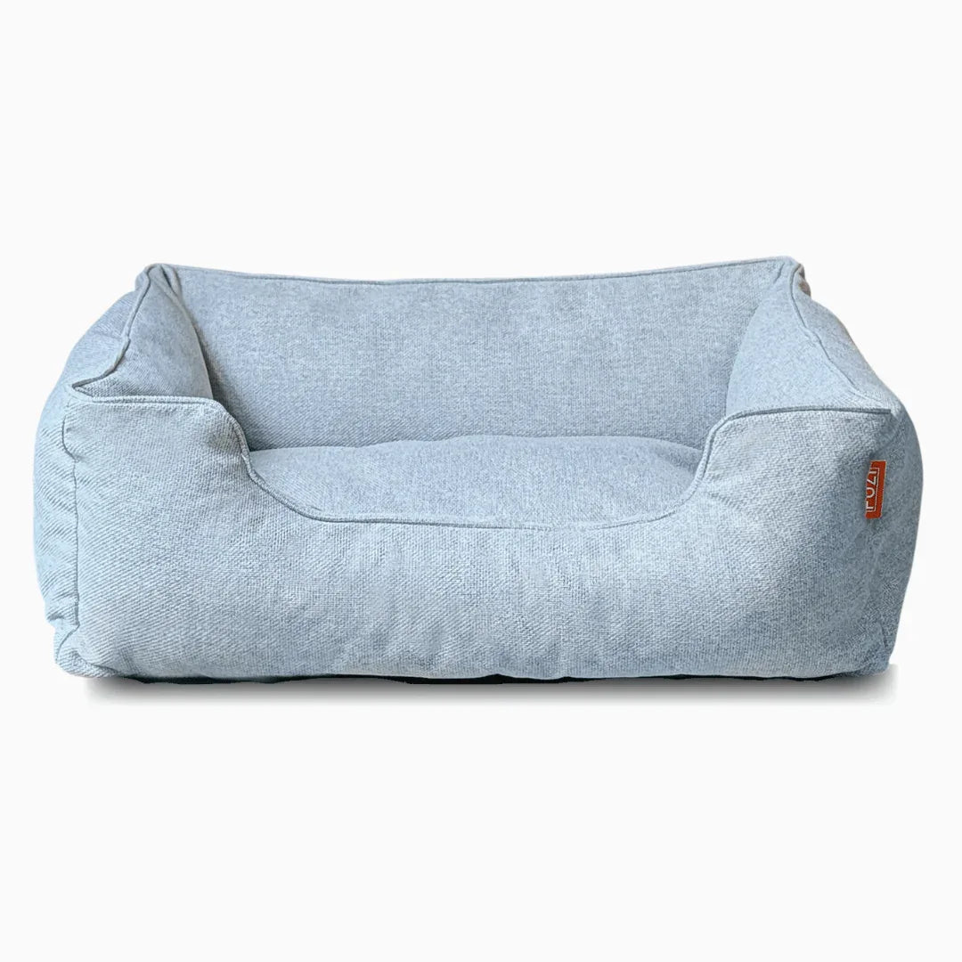 The Sammy Bolster Dog Bed | Sky Blue 7 - MiniPaw Luxe