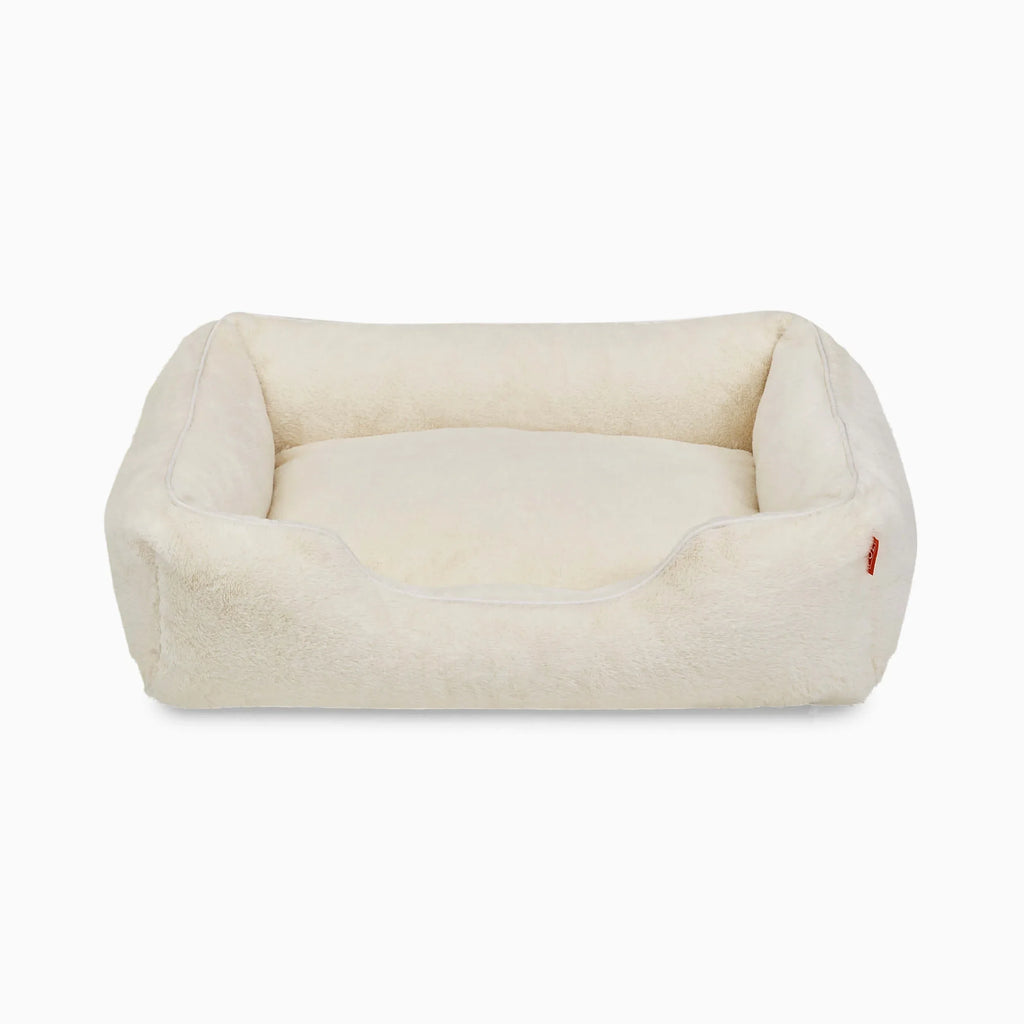The Sammy Bolster Dog Bed | White 6 - MiniPaw Luxe