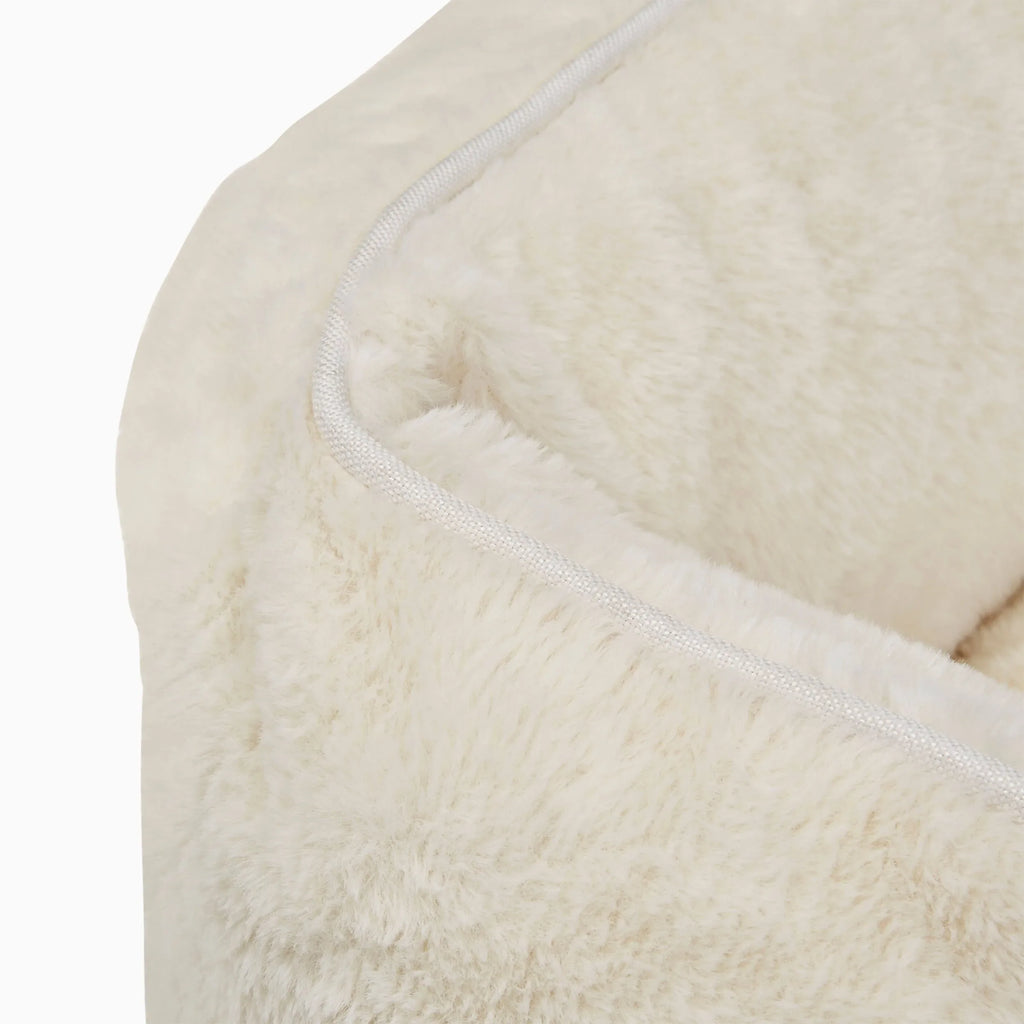The Sammy Bolster Dog Bed | White 8 - MiniPaw Luxe