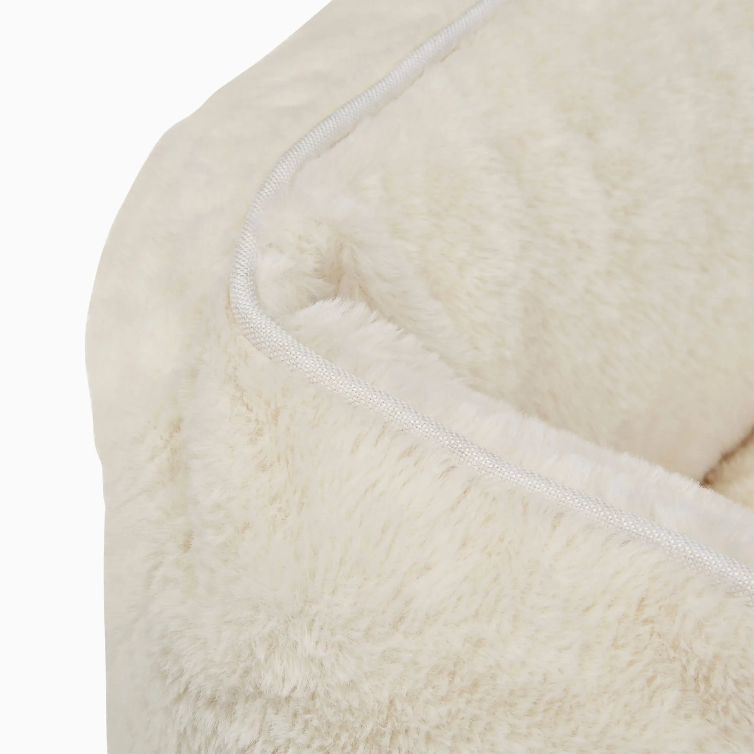 The Sammy Bolster Dog Bed | White 8 - MiniPaw Luxe