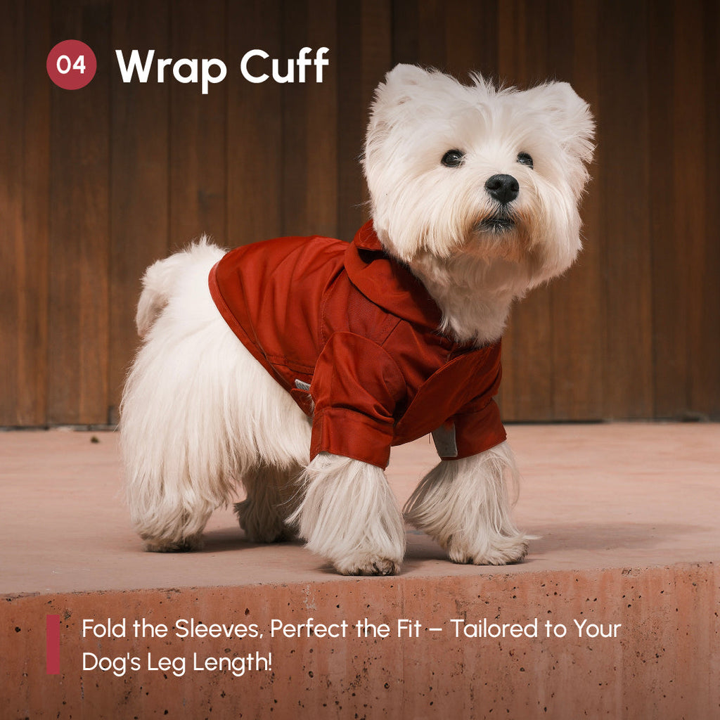Tribeca Adjustable Velcro Raincoat | Burgundy 10 - MiniPaw Luxe