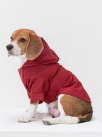 Tribeca Adjustable Velcro Raincoat | Burgundy 2 - MiniPaw Luxe