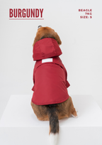 Tribeca Adjustable Velcro Raincoat | Burgundy 3 - MiniPaw Luxe