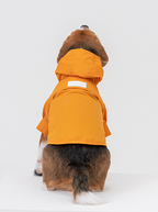 Tribeca Adjustable Velcro Raincoat | Egg Yolk 2 - MiniPaw Luxe