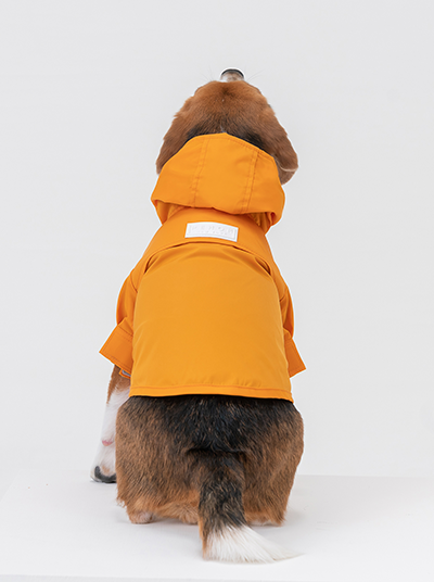 Tribeca Adjustable Velcro Raincoat | Egg Yolk 2 - MiniPaw Luxe