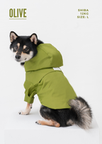 Tribeca Adjustable Velcro Raincoat | Egg Yolk 5 - MiniPaw Luxe