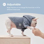Tribeca Adjustable Velcro Raincoat | Light Blue 12 - MiniPaw Luxe