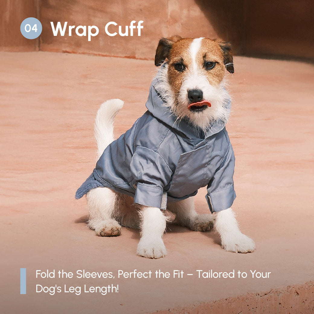 Tribeca Adjustable Velcro Raincoat | Light Blue 13 - MiniPaw Luxe