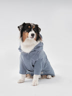 Tribeca Adjustable Velcro Raincoat | Light Blue 1 - MiniPaw Luxe