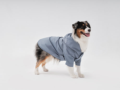 Tribeca Adjustable Velcro Raincoat | Light Blue 2 - MiniPaw Luxe