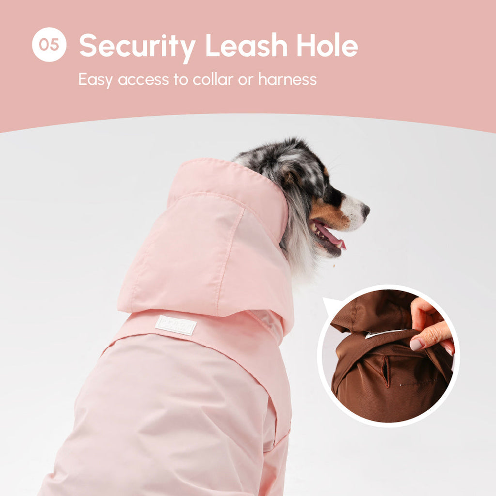 Tribeca Adjustable Velcro Raincoat | Light Pink 13 - MiniPaw Luxe
