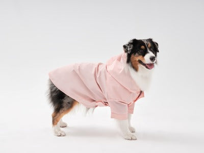 Tribeca Adjustable Velcro Raincoat | Light Pink 5 - MiniPaw Luxe