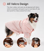 Tribeca Adjustable Velcro Raincoat | Light Pink 9 - MiniPaw Luxe