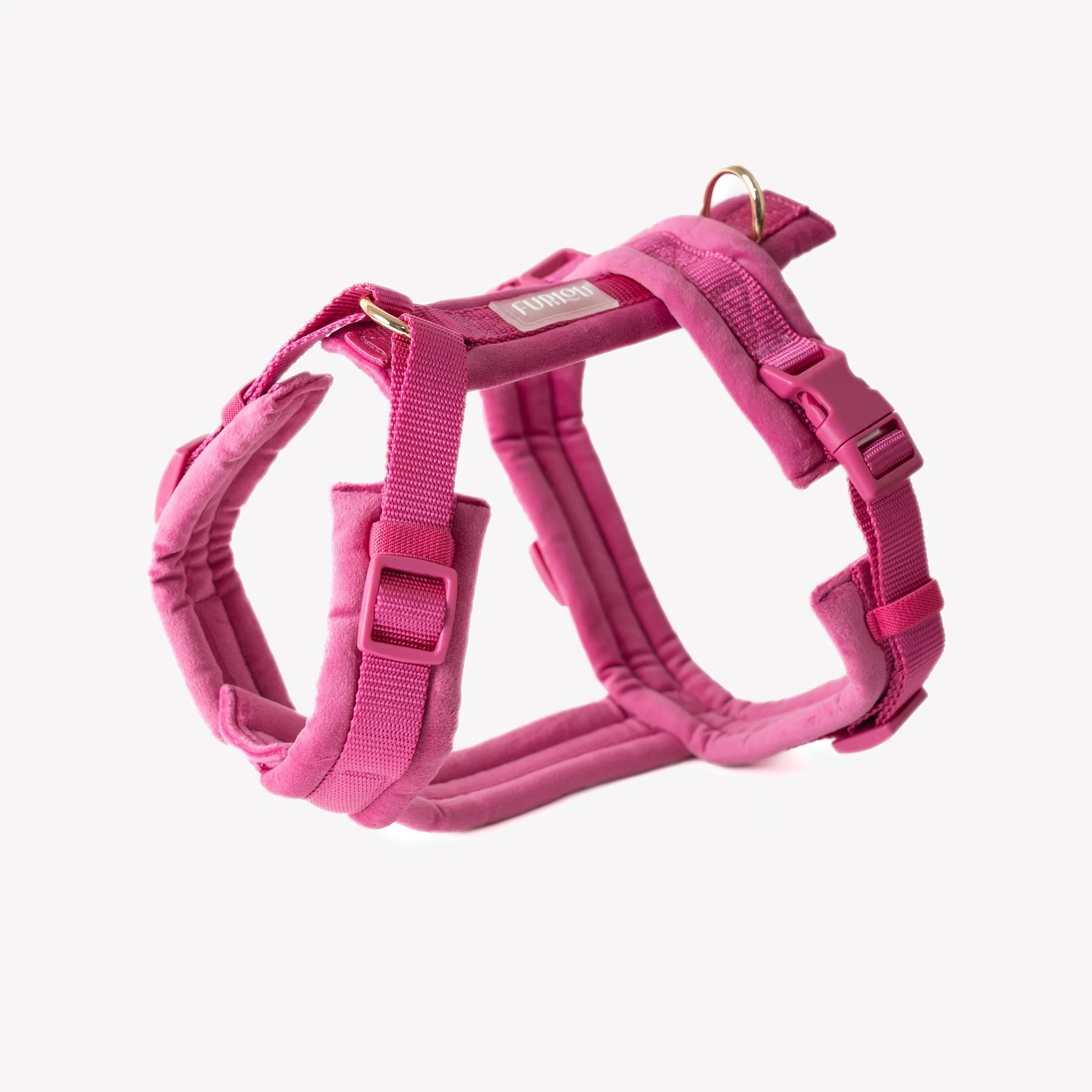 Velvet Harness | Magenta 1 - MiniPaw Luxe