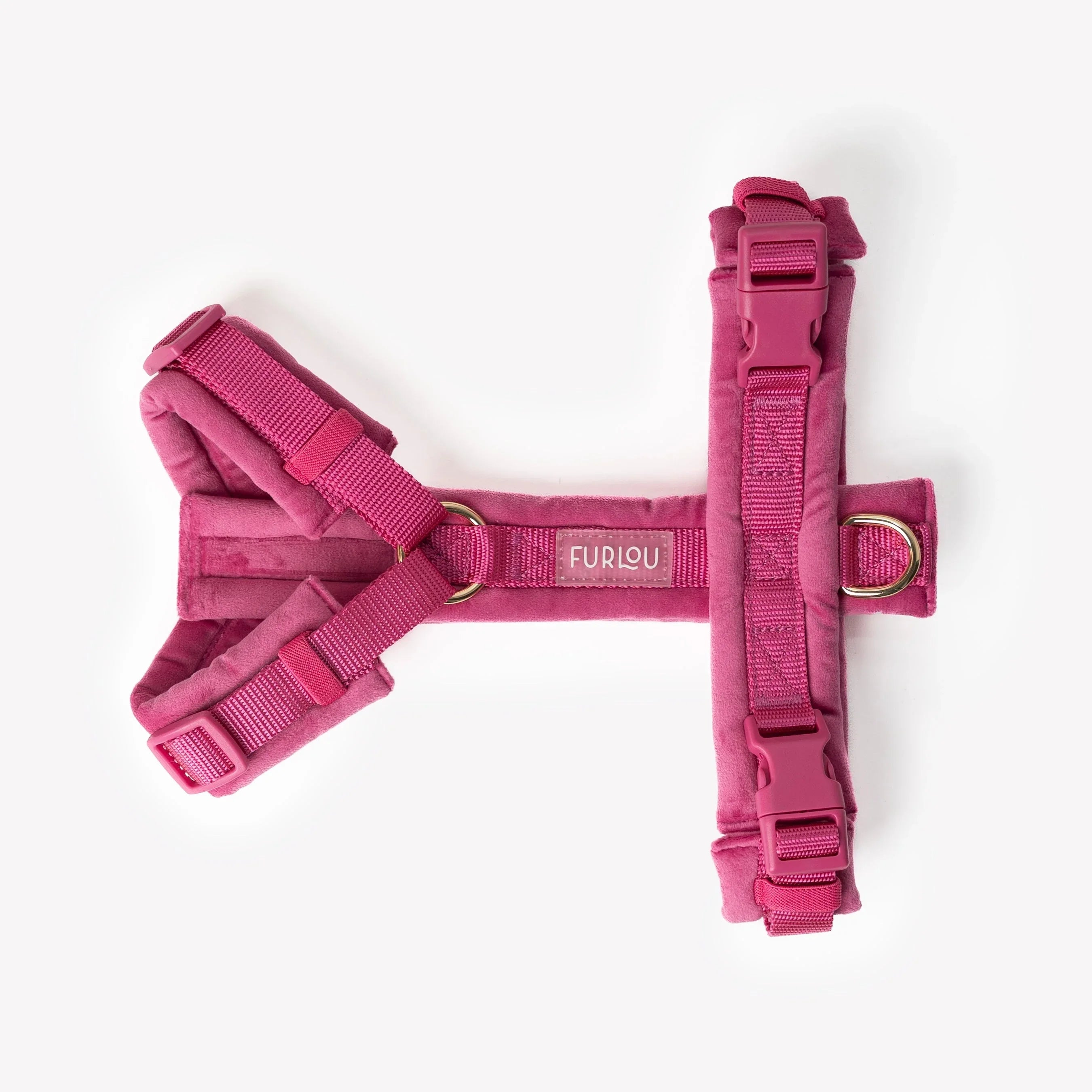 Velvet Harness | Magenta 2 - MiniPaw Luxe