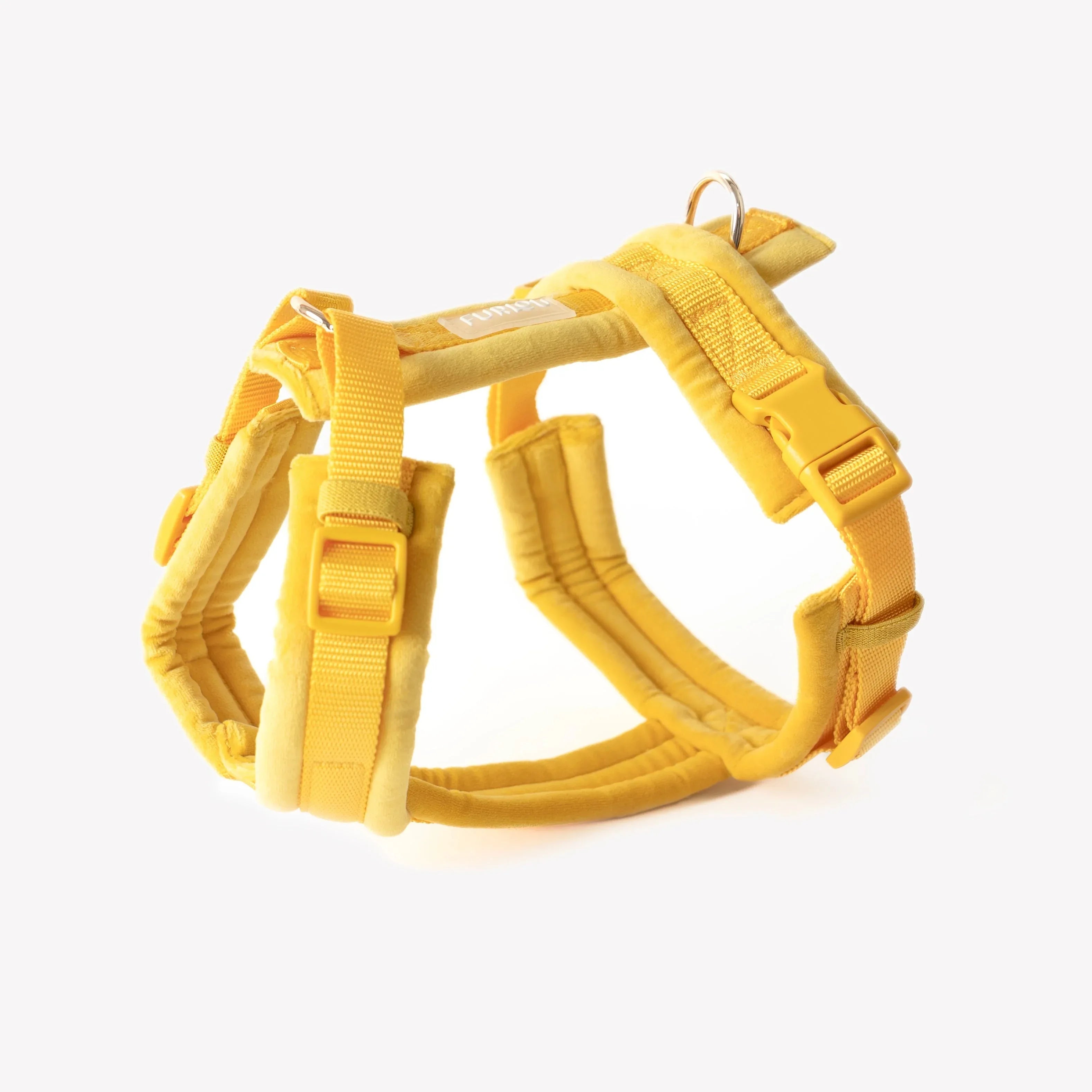 Velvet Harness | Yellow 1 - MiniPaw Luxe