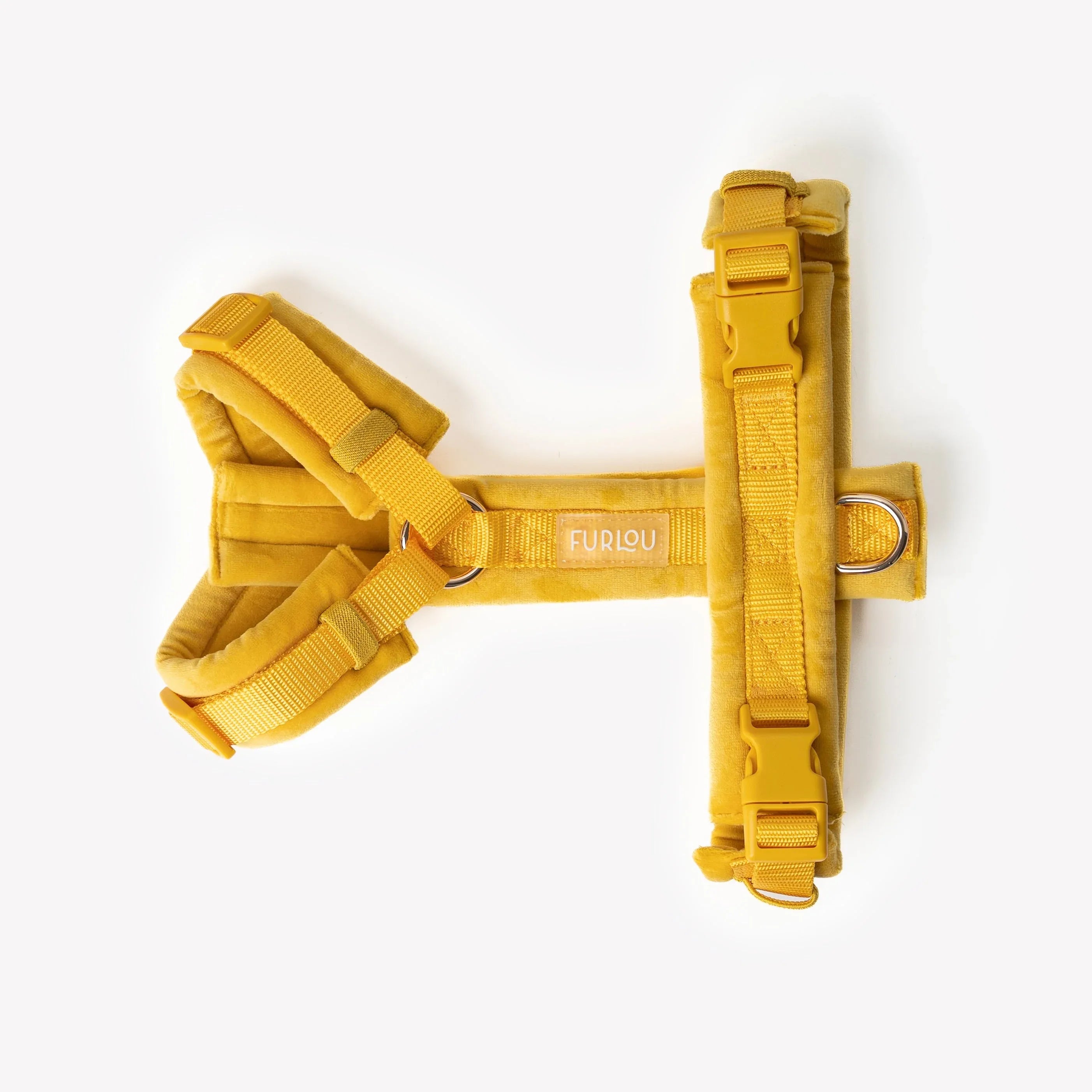 Velvet Harness | Yellow 2 - MiniPaw Luxe