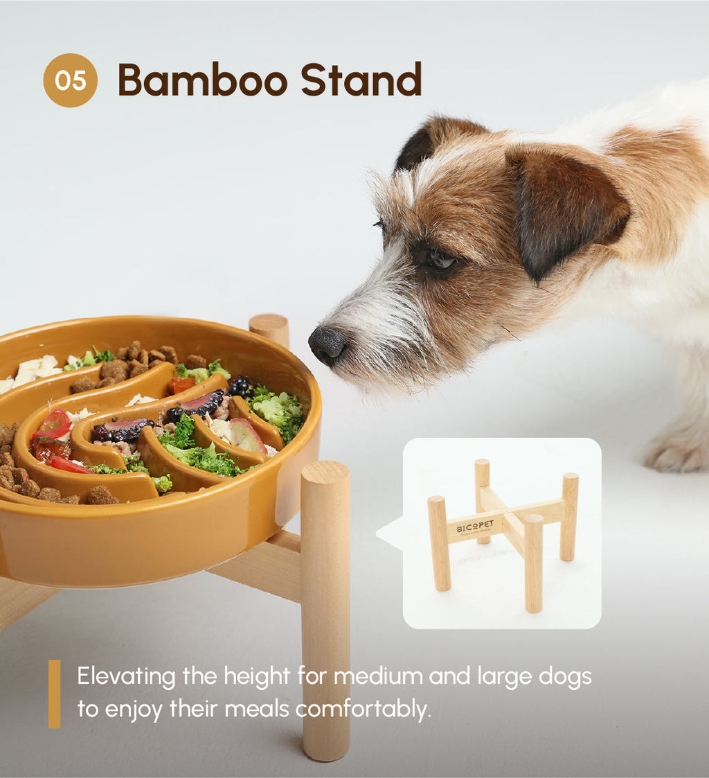 [Wave] Slow Feeder Dog Bowls - Pink / Beige / Orange 16 - MiniPaw Luxe